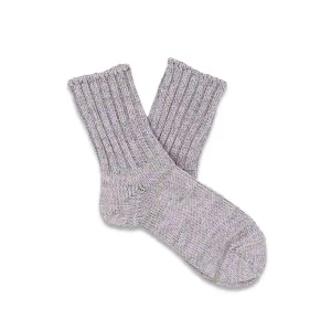 Glitter Rib Crew Socks - Purple (Women's)