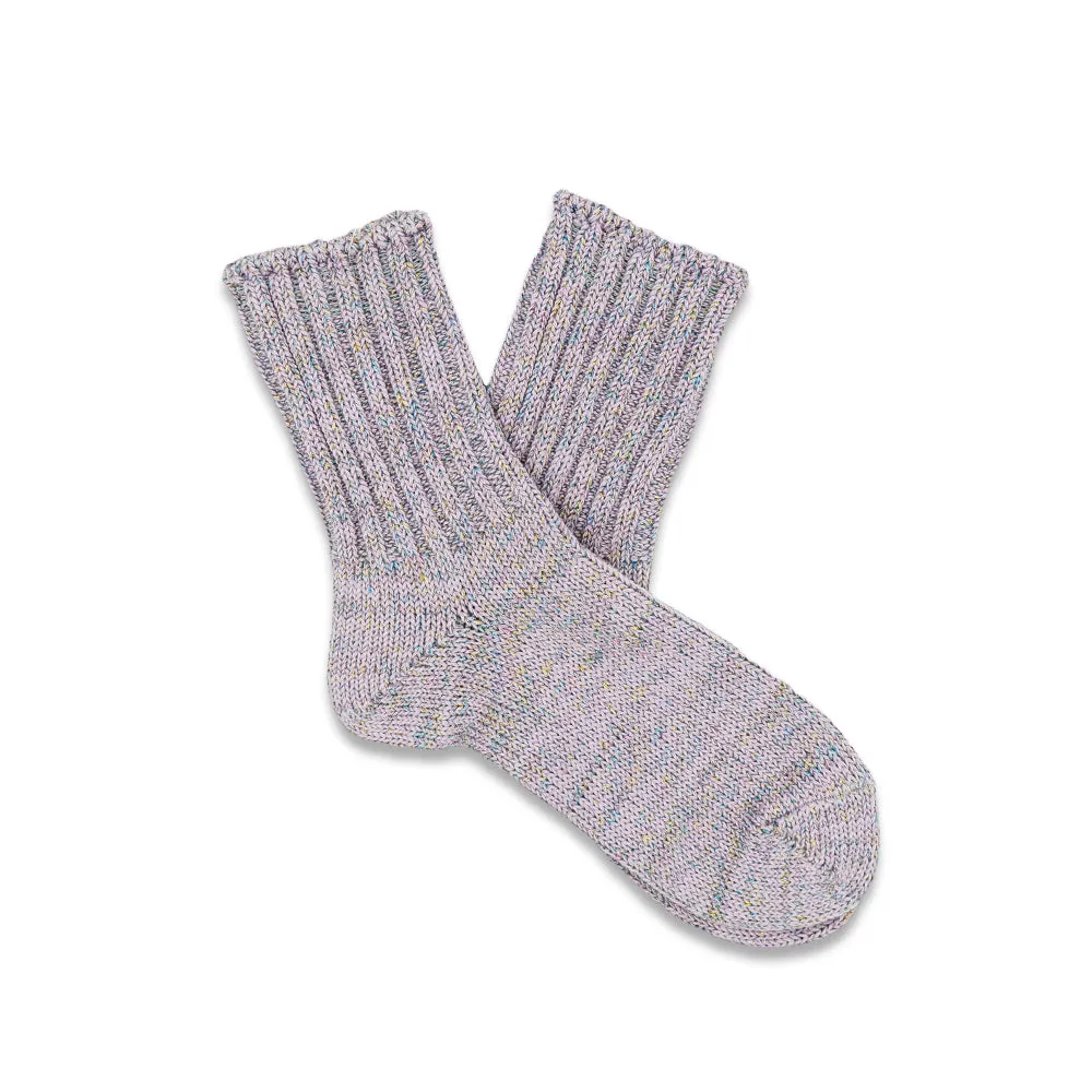 Glitter Rib Crew Socks - Purple (Women's)