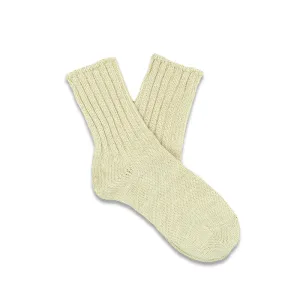 Glitter Rib Crew Socks - White (Women's)