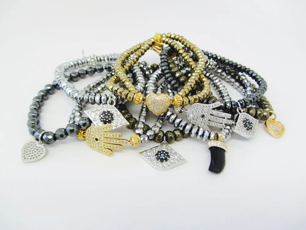 Gold Heart Double Strand Bracelet