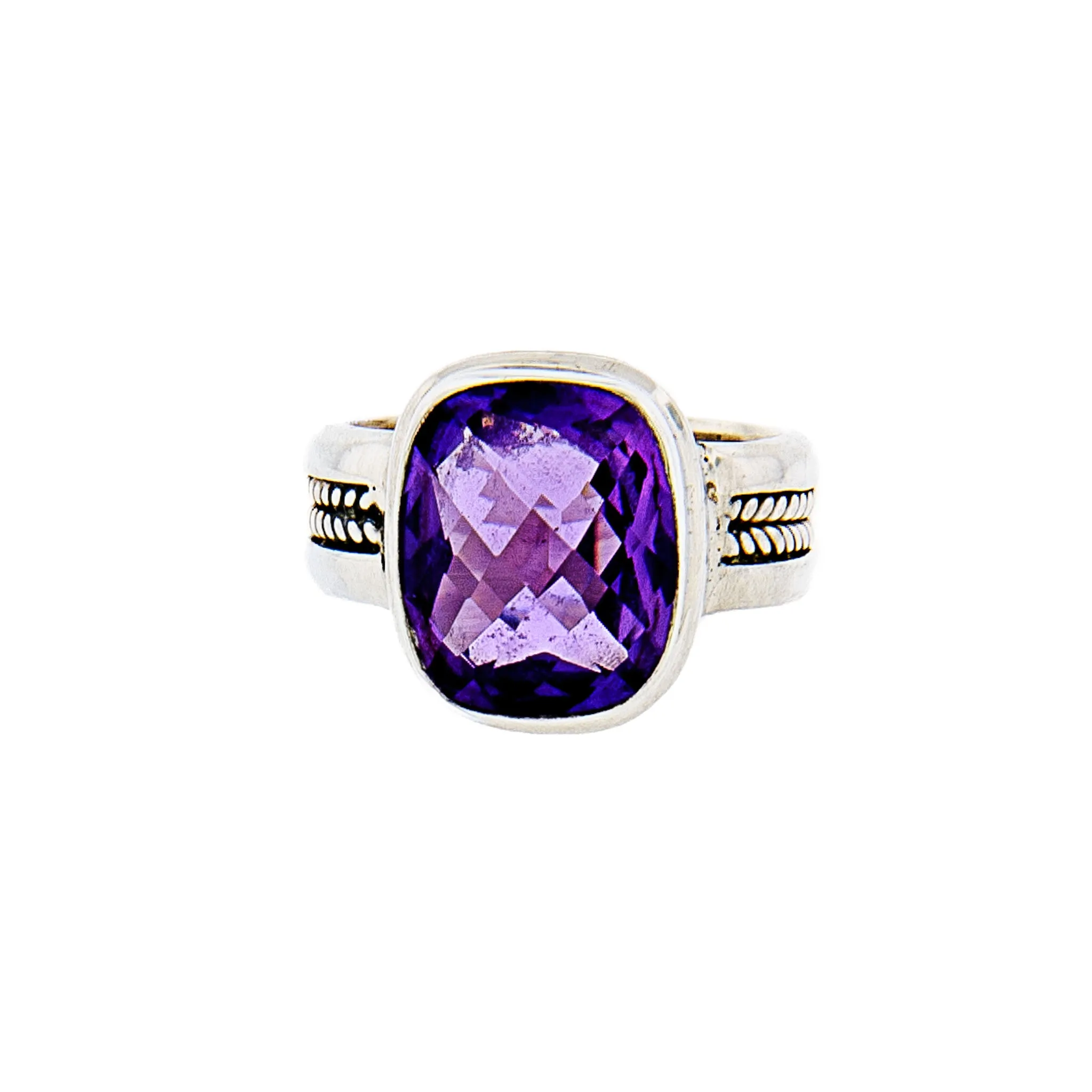 Grape Pleasure Amethyst Handcrafted Sterling Silver Ring