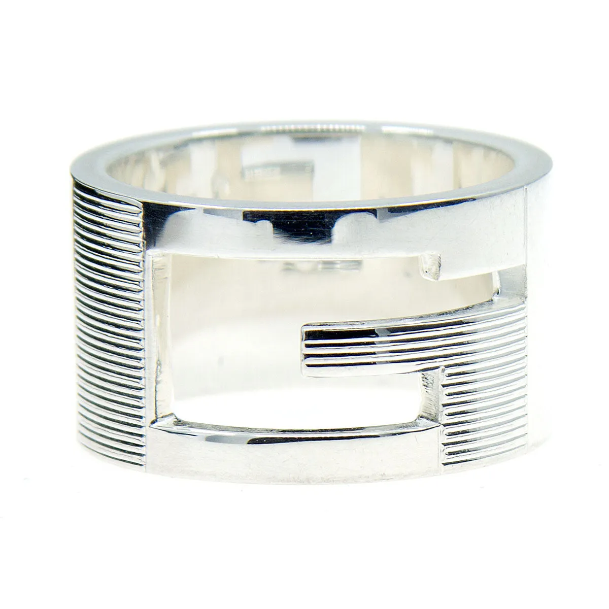 Gucci Wide Cutout G Band Ring