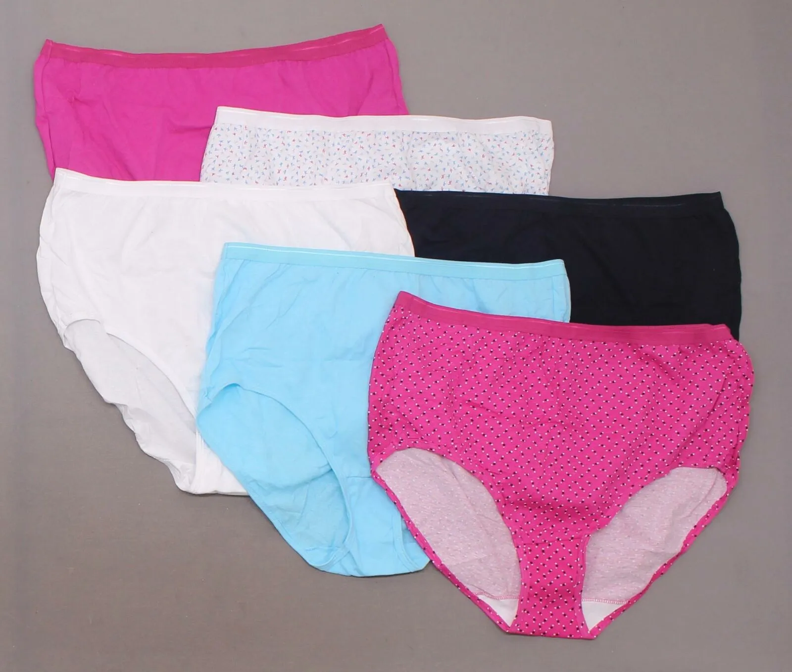 Hanes Women's 6 Pairs Assorted Cotton Classic Briefs