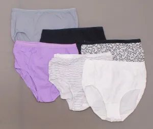 Hanes Women's 6 Pairs Assorted Cotton Classic Briefs