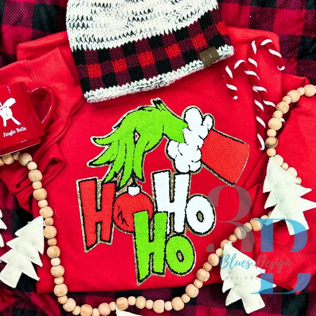 Hazel Blues® |  GRINCHY Ho Ho Ho SWEATSHIRT