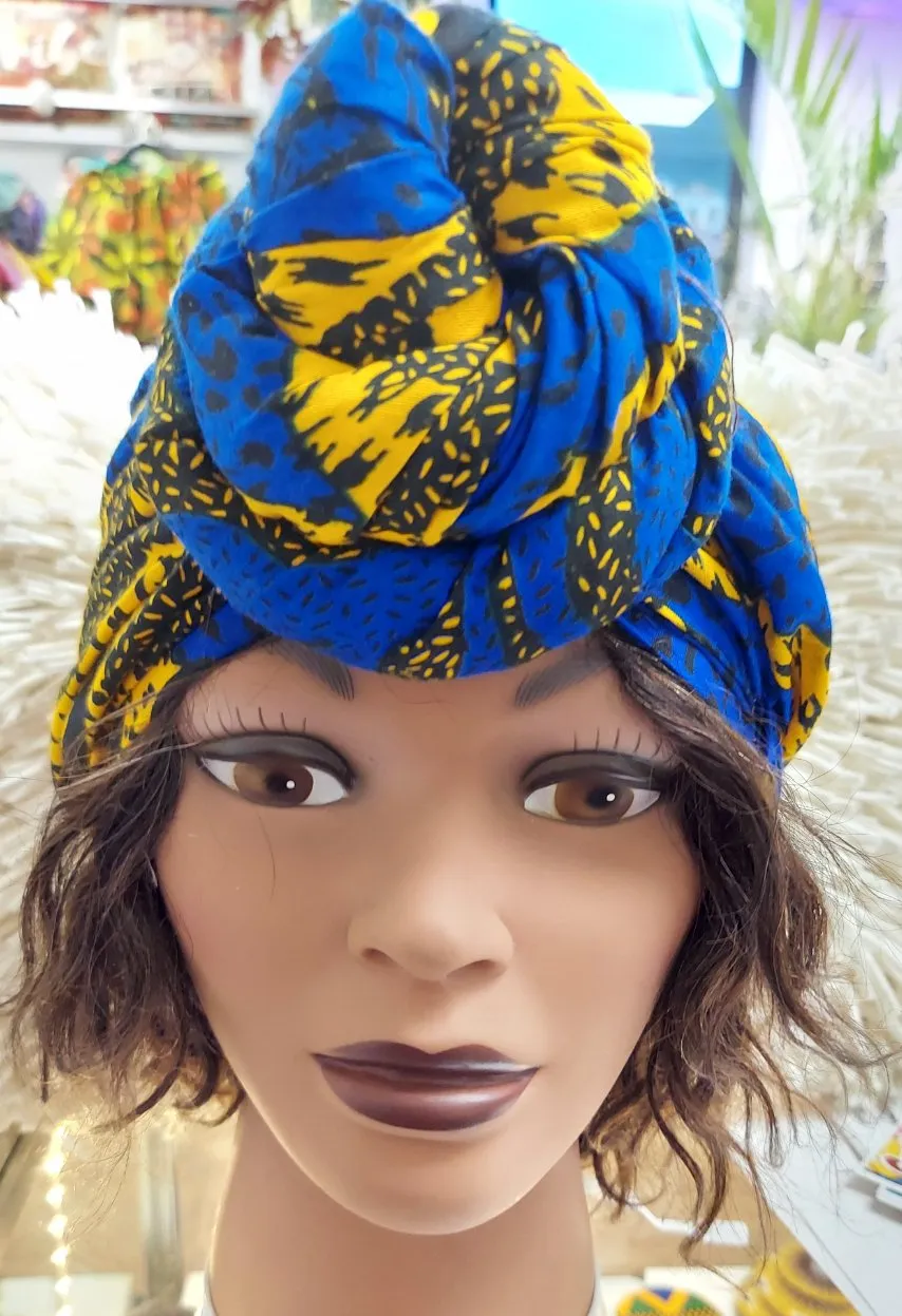 Headwrap - Afrixan Print Pre-Tied Knotted