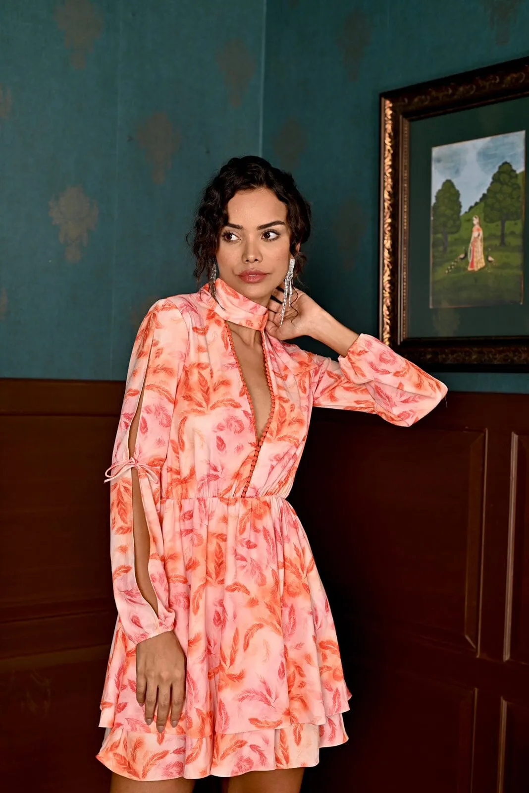 Heat waves - printed skater dress