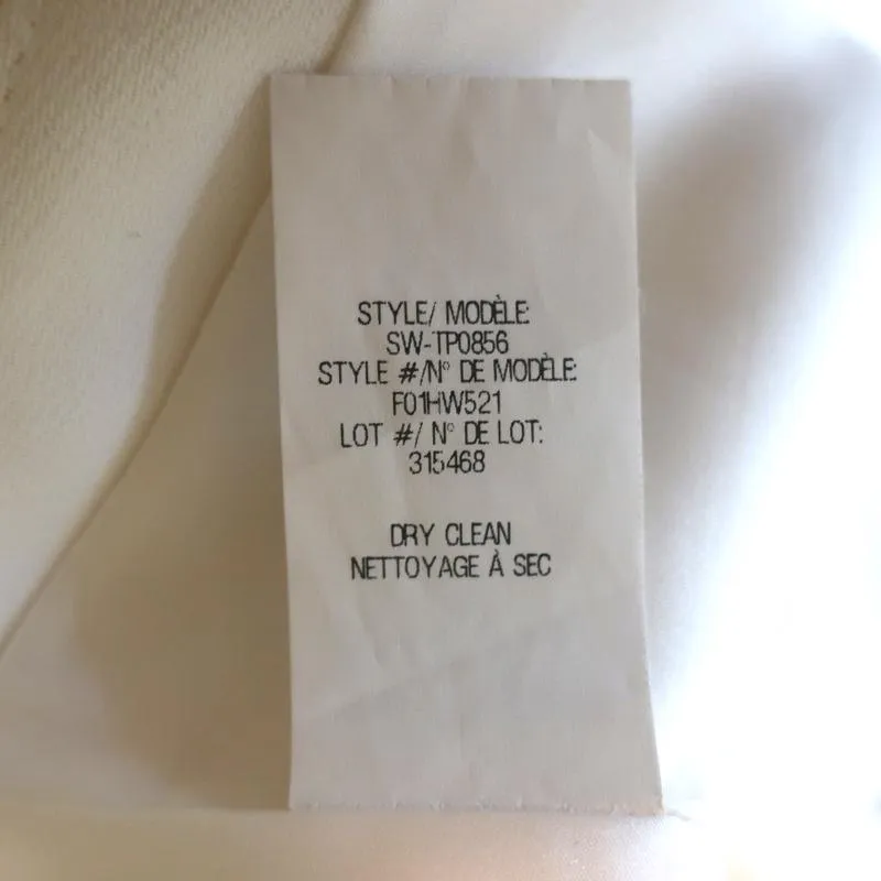 Helmut Lang Tank Top White Raze Textured Crepe Size Small Sleeveless Blouse