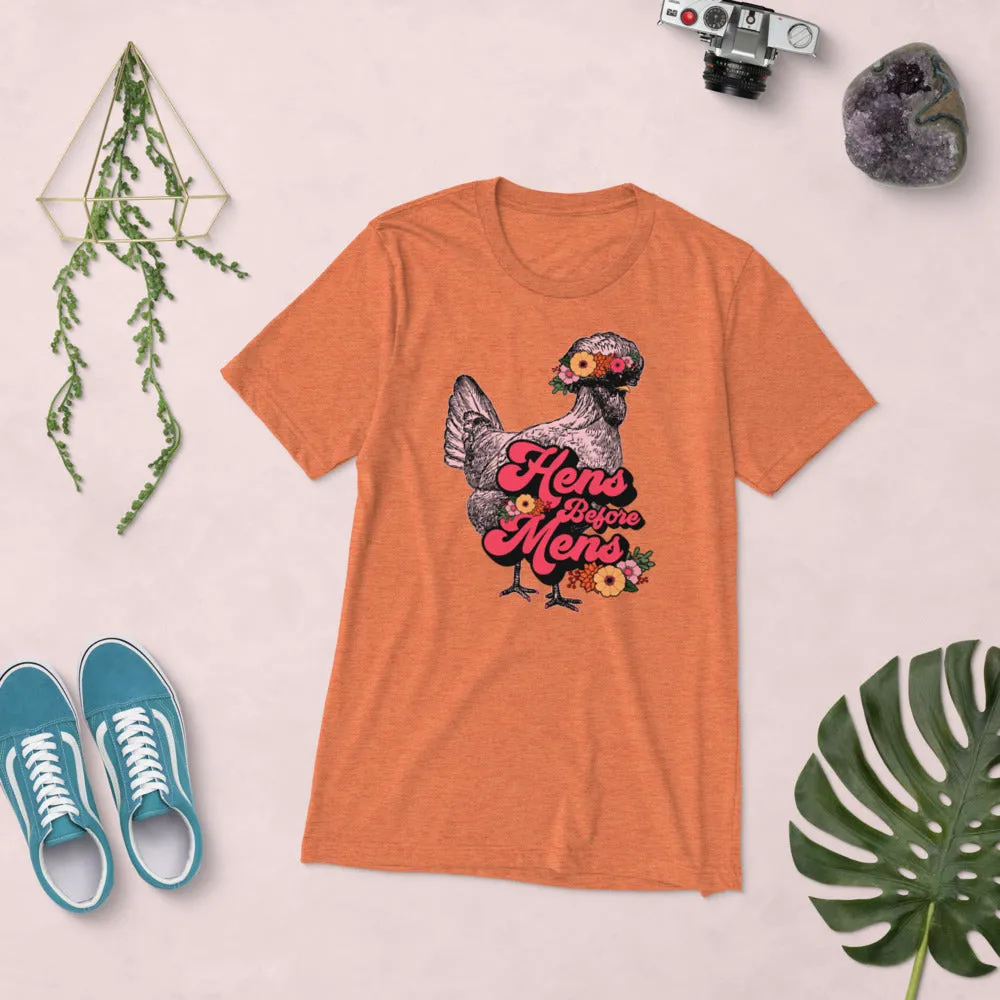 Hens Before Mens Unisex T-shirt, Flower Child Edition