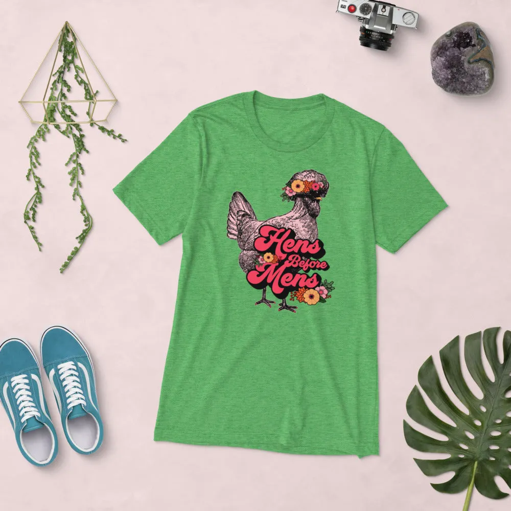 Hens Before Mens Unisex T-shirt, Flower Child Edition