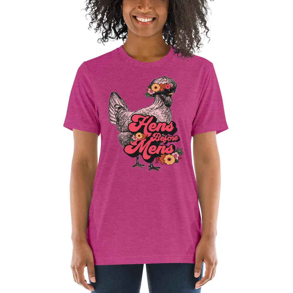 Hens Before Mens Unisex T-shirt, Flower Child Edition