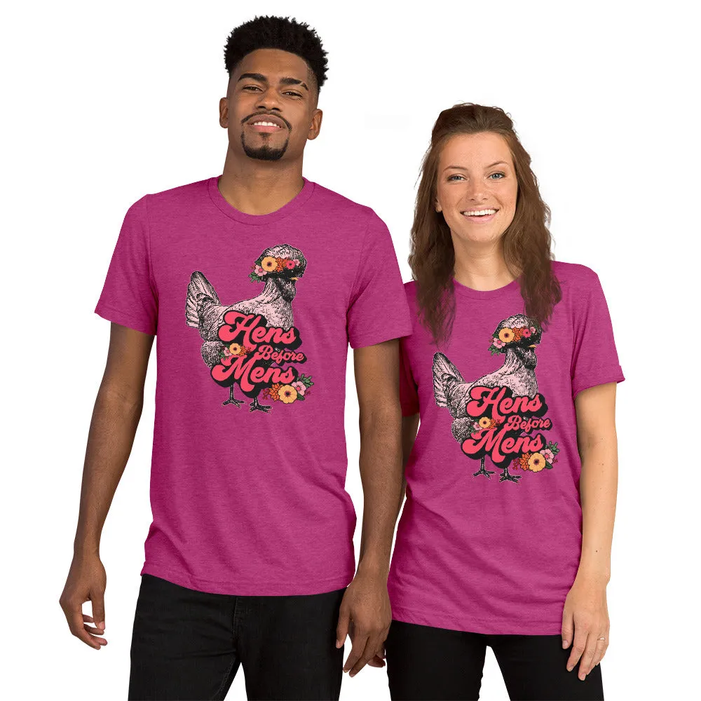Hens Before Mens Unisex T-shirt, Flower Child Edition