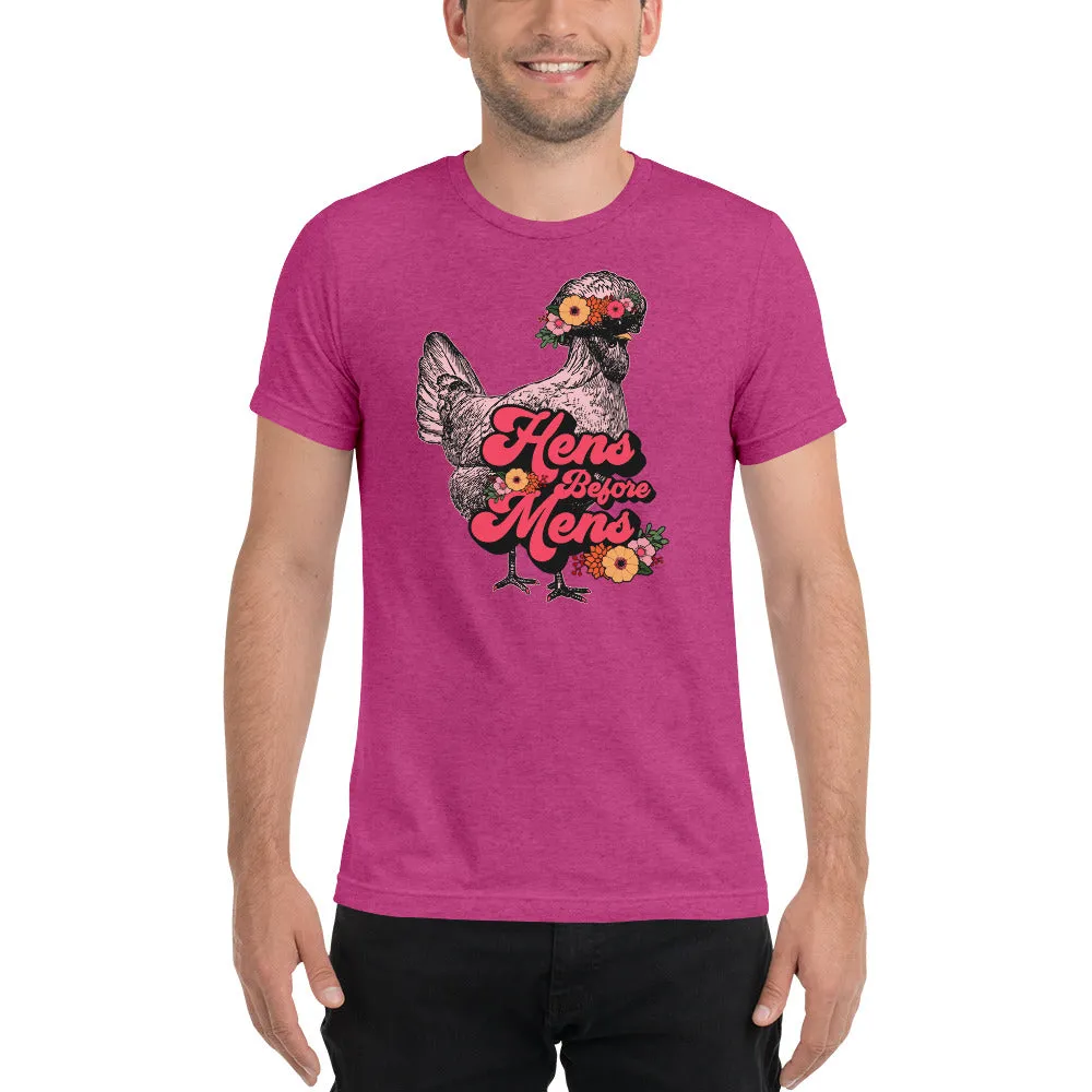 Hens Before Mens Unisex T-shirt, Flower Child Edition