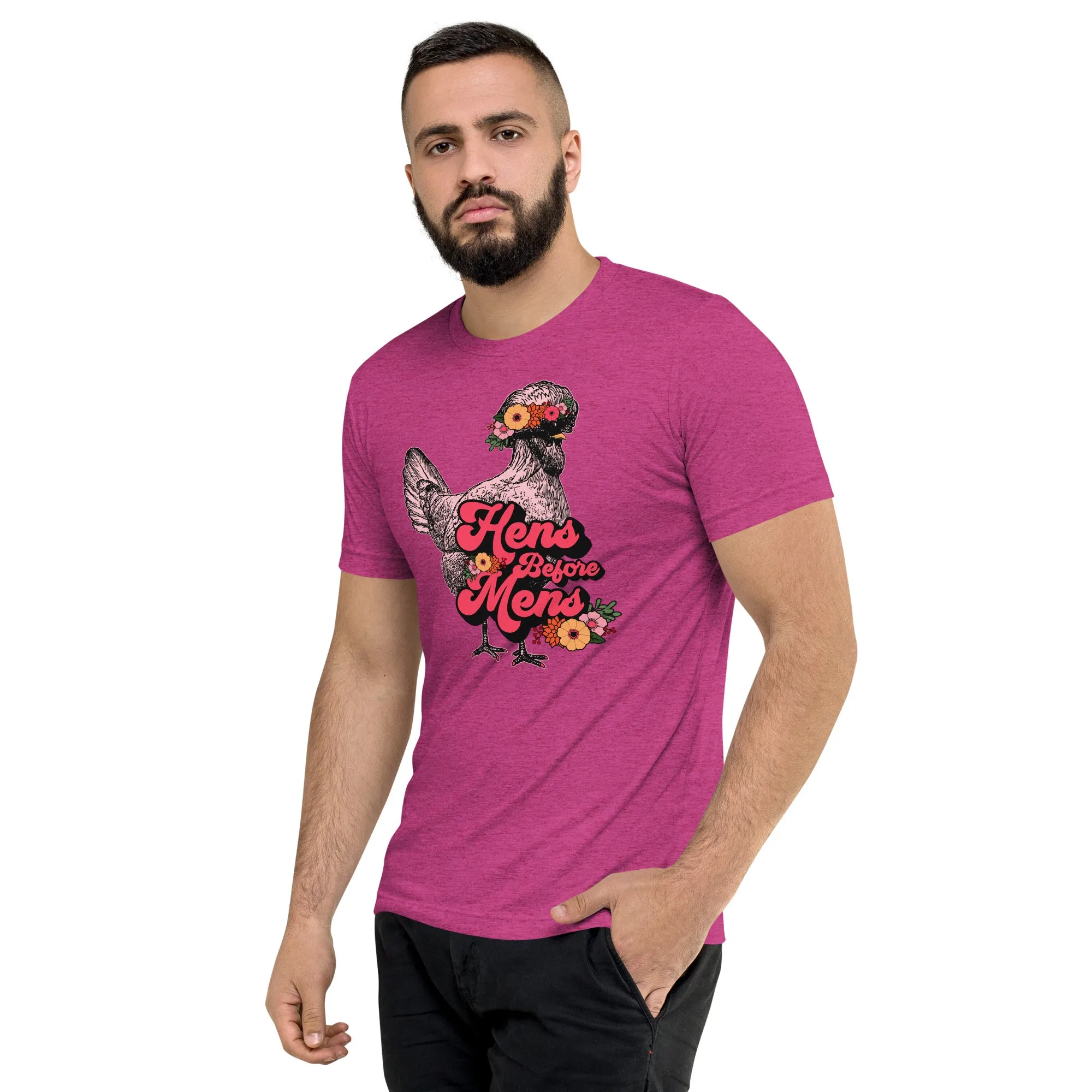 Hens Before Mens Unisex T-shirt, Flower Child Edition