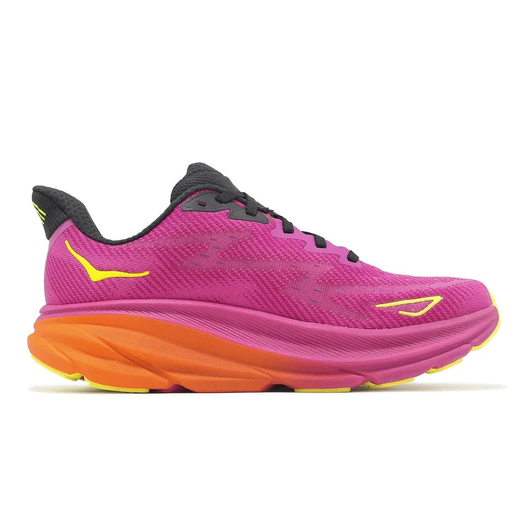 HOKA Women's Clifton 9 - Fuchsia/Black