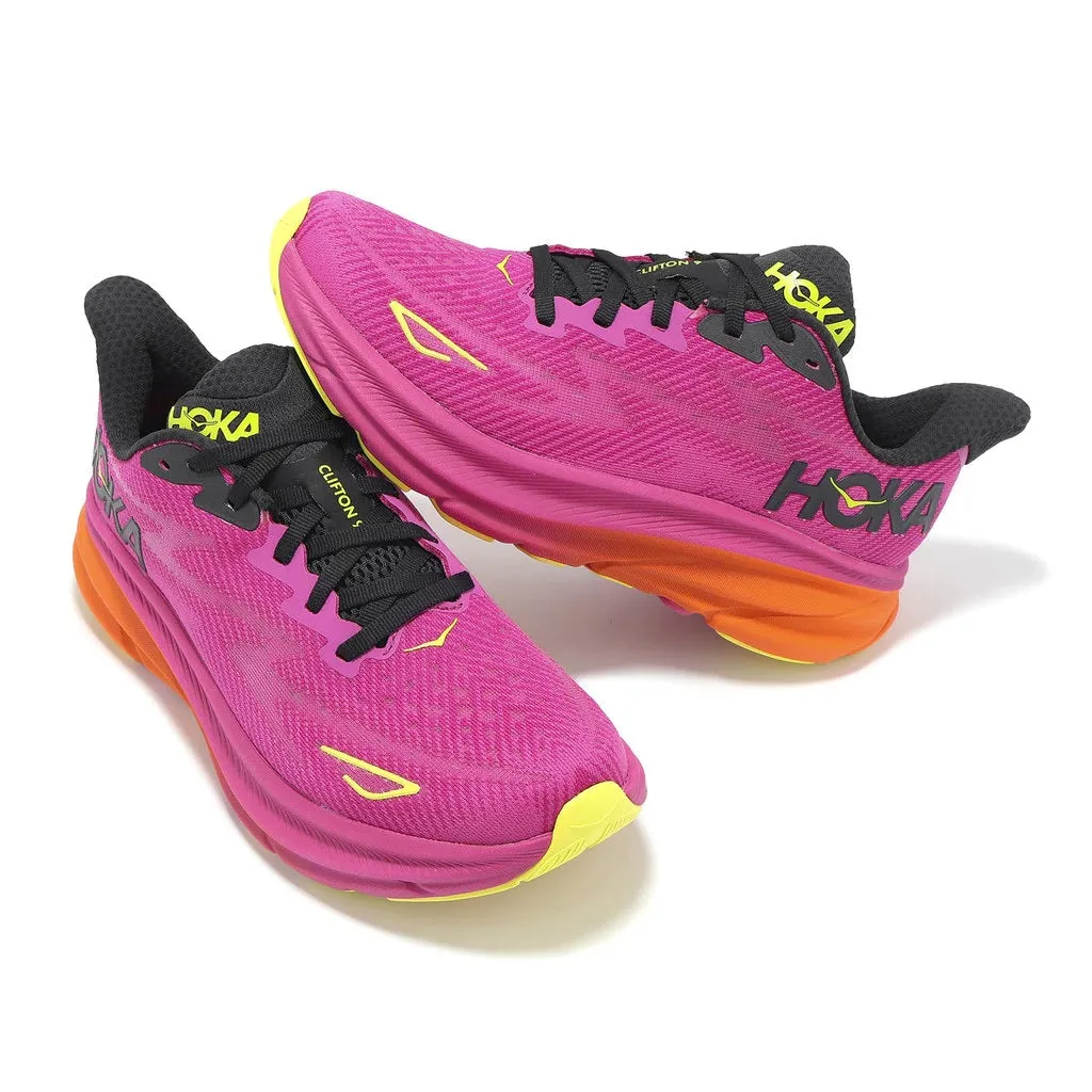 HOKA Women's Clifton 9 - Fuchsia/Black