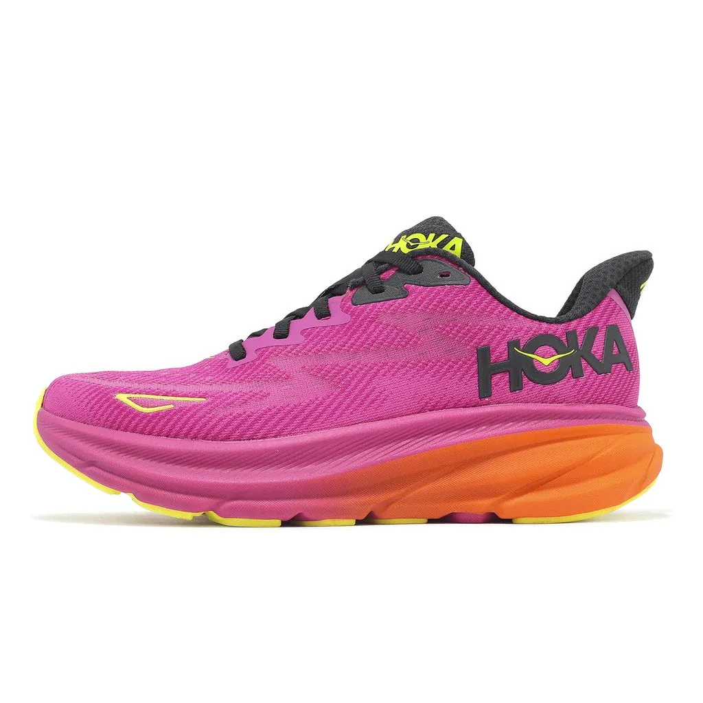 HOKA Women's Clifton 9 - Fuchsia/Black