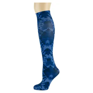 Indigo Tie Dye on Cadet Knee Highs
