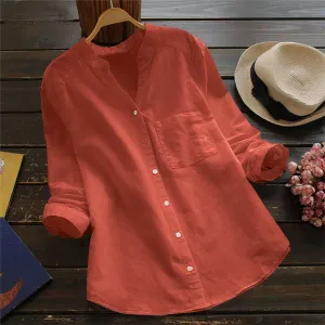 Irene® | Relaxed Cotton Linen Shirt