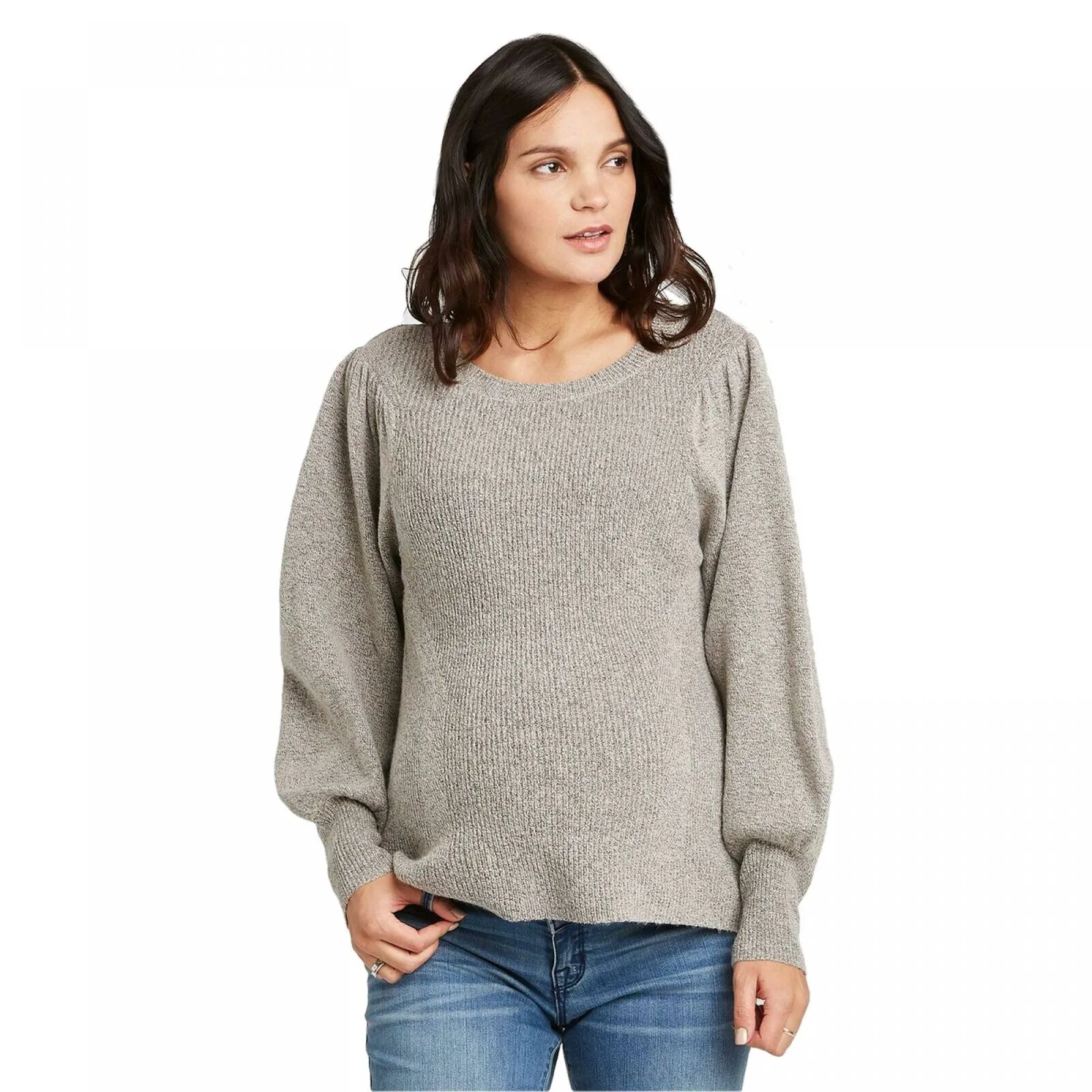 Isabel Maternity by Ingrid & Isabel Long Statement Sleeve Textured Sweater