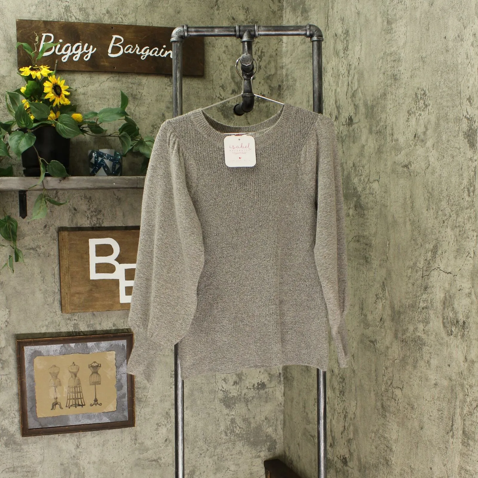 Isabel Maternity by Ingrid & Isabel Long Statement Sleeve Textured Sweater