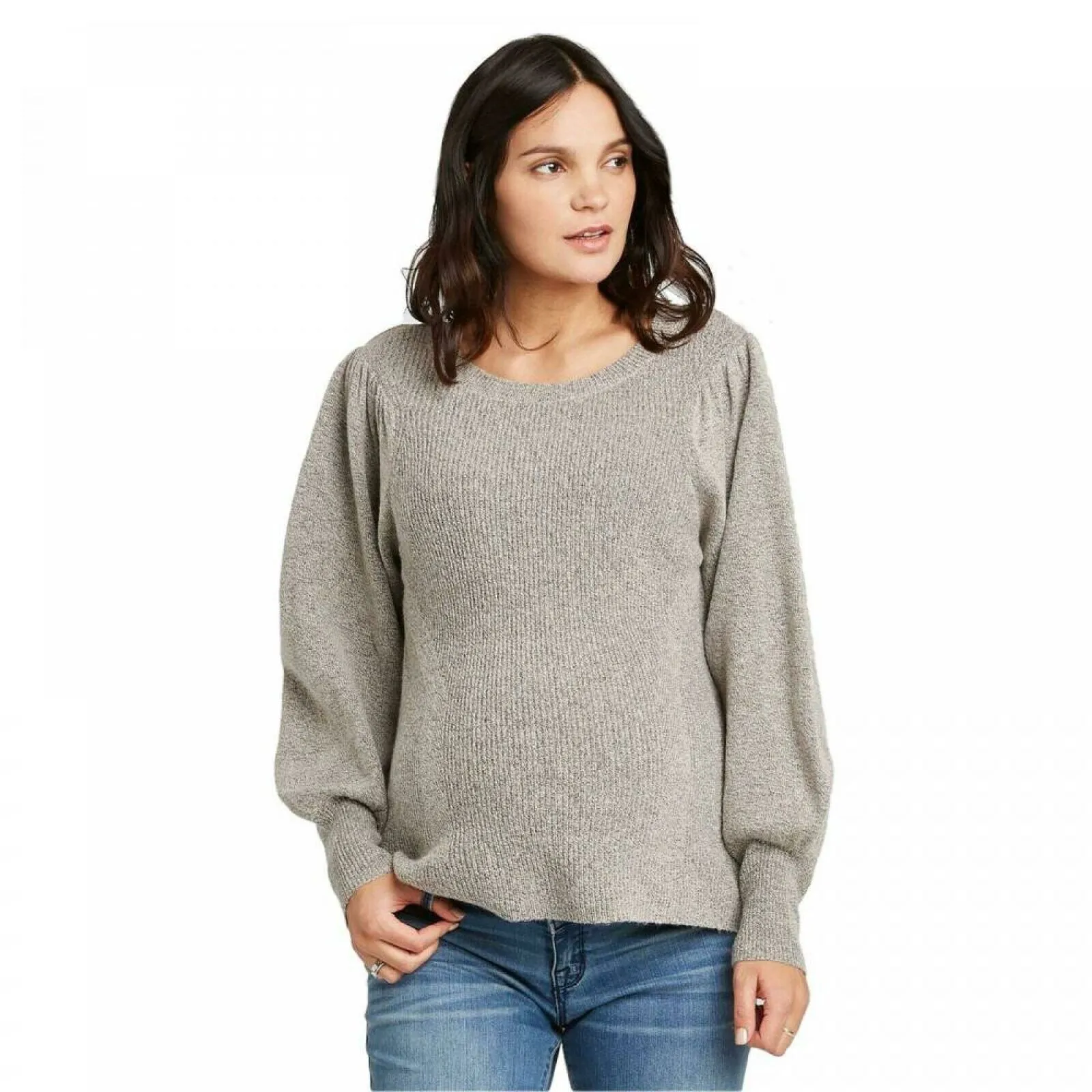 Isabel Maternity by Ingrid & Isabel Long Statement Sleeve Textured Sweater