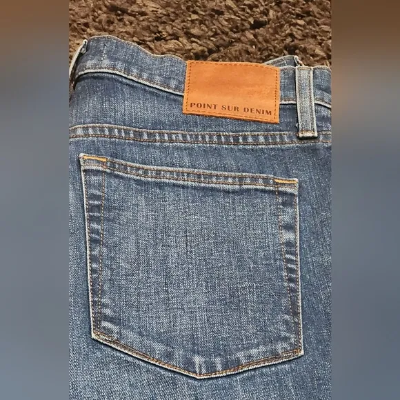 J. Crew Point Sur Denim Darkwash High-rise Wideleg Crop Designer Jeans Sz. 29 **