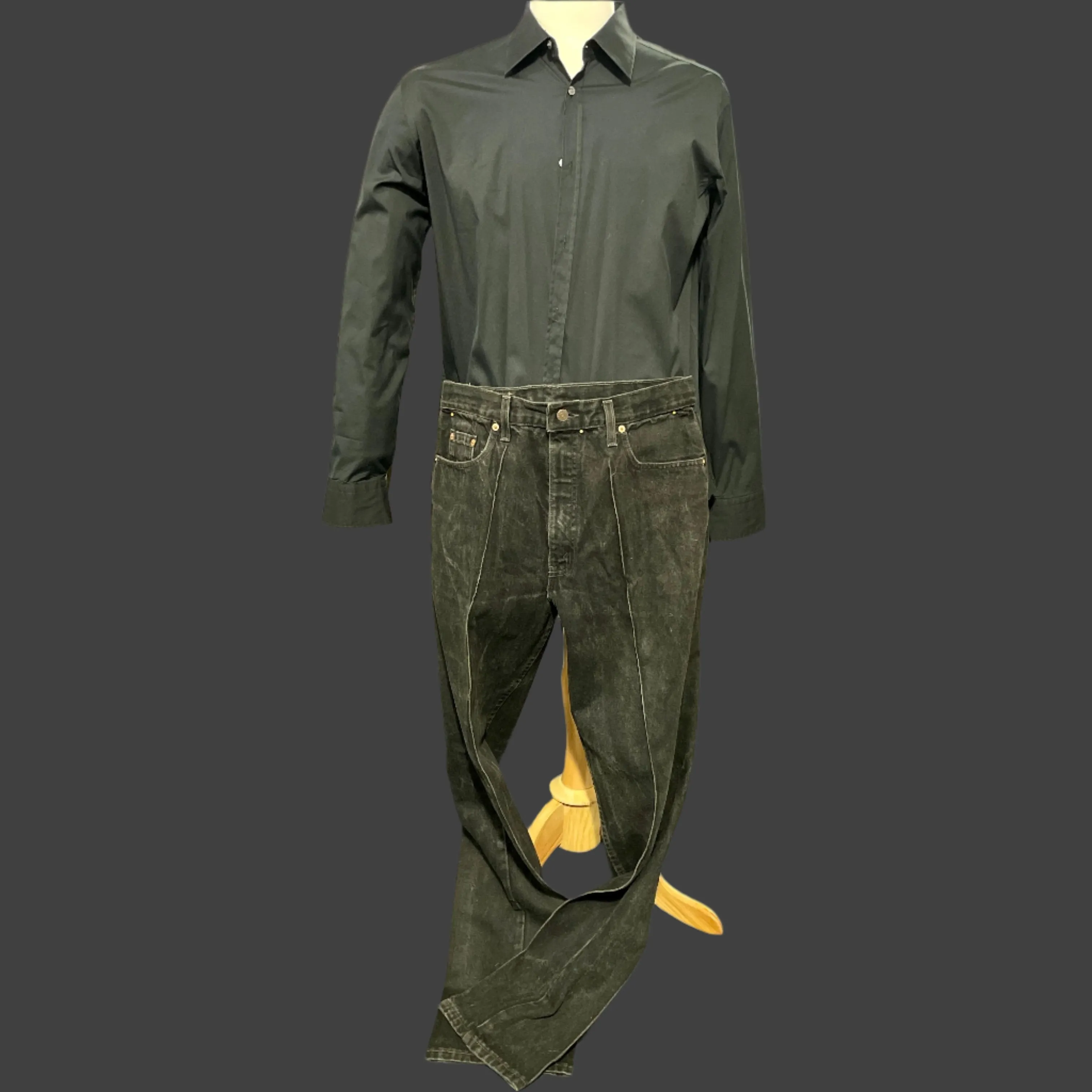 Jerry Lee Lewis, Hugo Boss, Stage Worn Shirt, Levis Jeans, (worn together) James Leddy Boots, (Sold Separate)