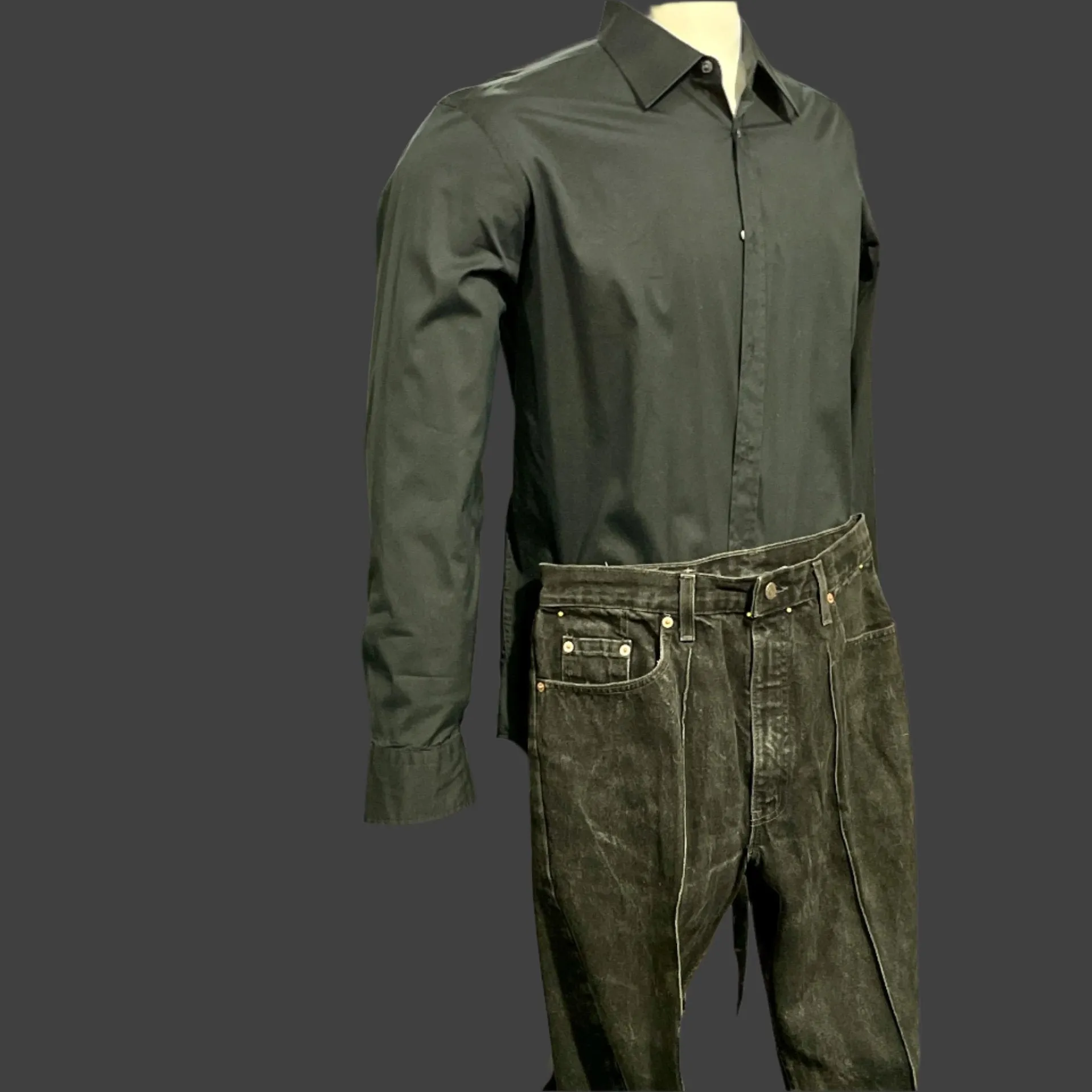 Jerry Lee Lewis, Hugo Boss, Stage Worn Shirt, Levis Jeans, (worn together) James Leddy Boots, (Sold Separate)