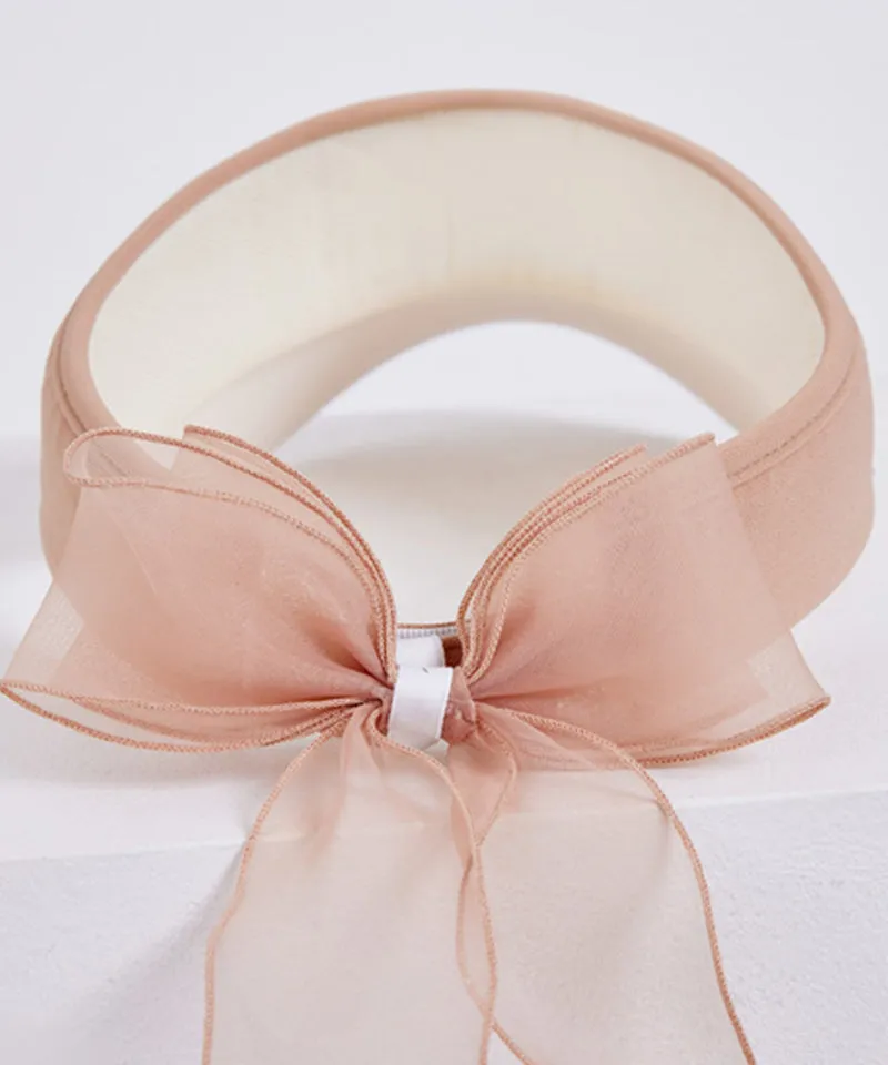 J.Jane Pearl Line Ribbon Suncap - Beige