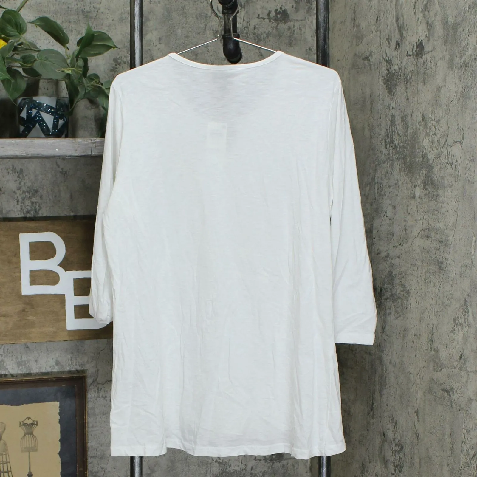JM Collection Women's Embroidered Keyhole Slub Knit Tunic Top