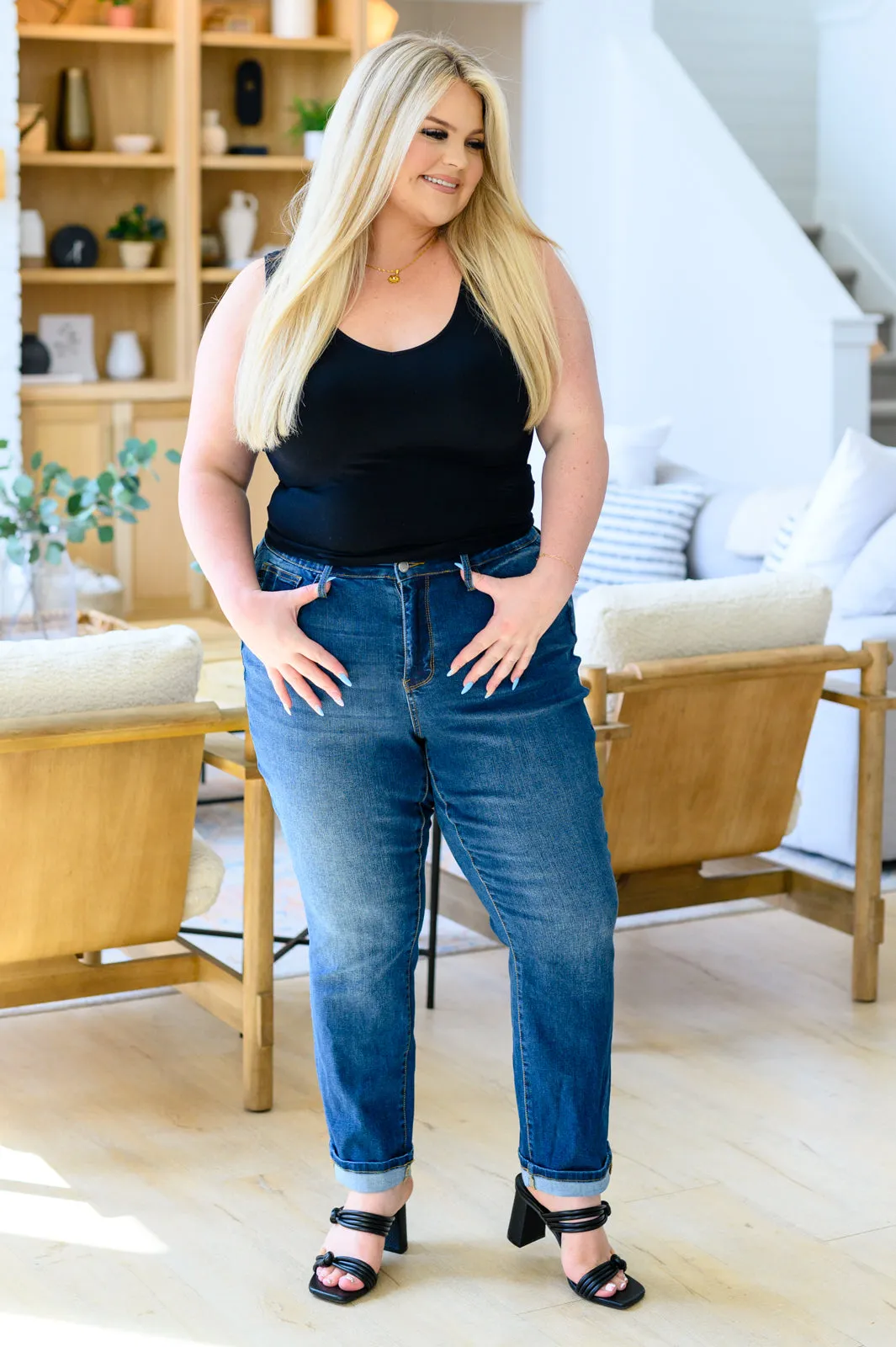 Judy Blue High-Rise Cool Denim Boyfriend Jeans