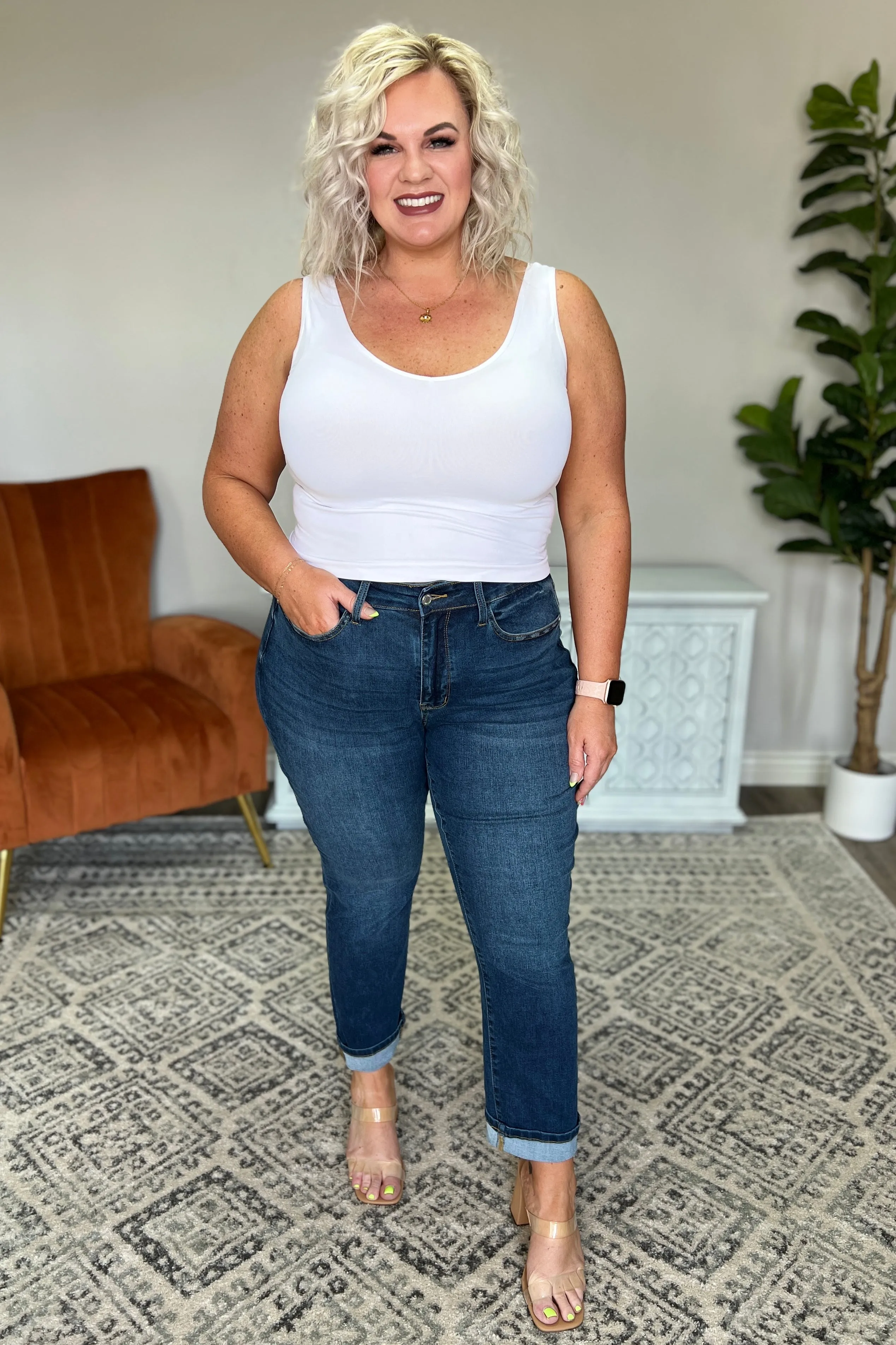 Judy Blue High-Rise Cool Denim Boyfriend Jeans