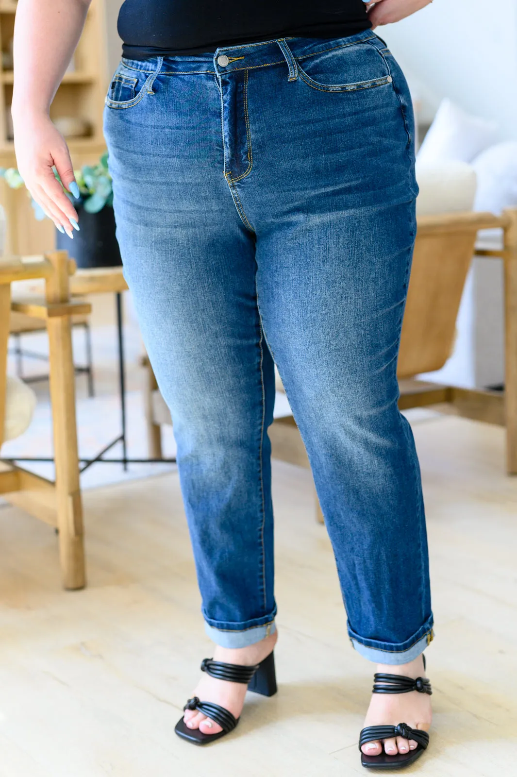 Judy Blue High-Rise Cool Denim Boyfriend Jeans