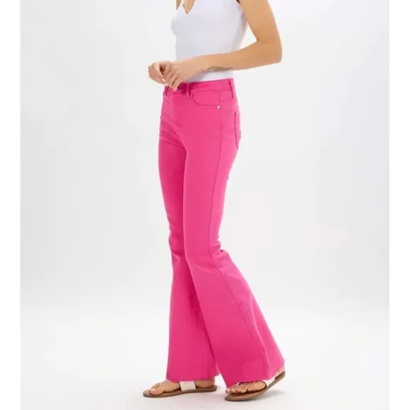 Judy Blue Hot Pink Limited Edition Flare Jeans