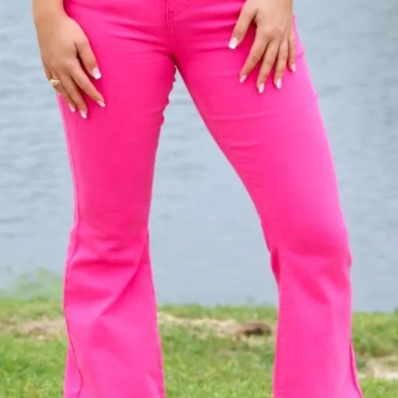 Judy Blue Hot Pink Limited Edition Flare Jeans