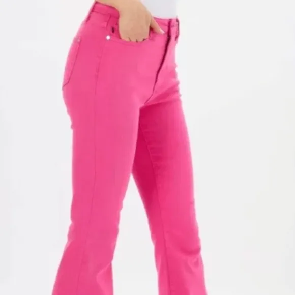 Judy Blue Hot Pink Limited Edition Flare Jeans