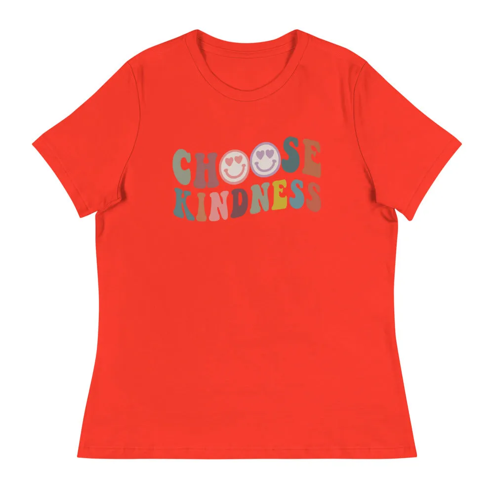 Kindness Shirt - Happy Face- Women's Relaxed T-Shirt