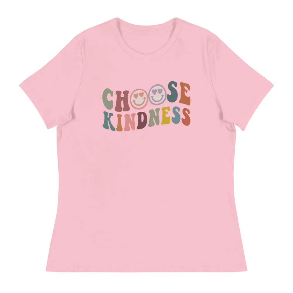 Kindness Shirt - Happy Face- Women's Relaxed T-Shirt