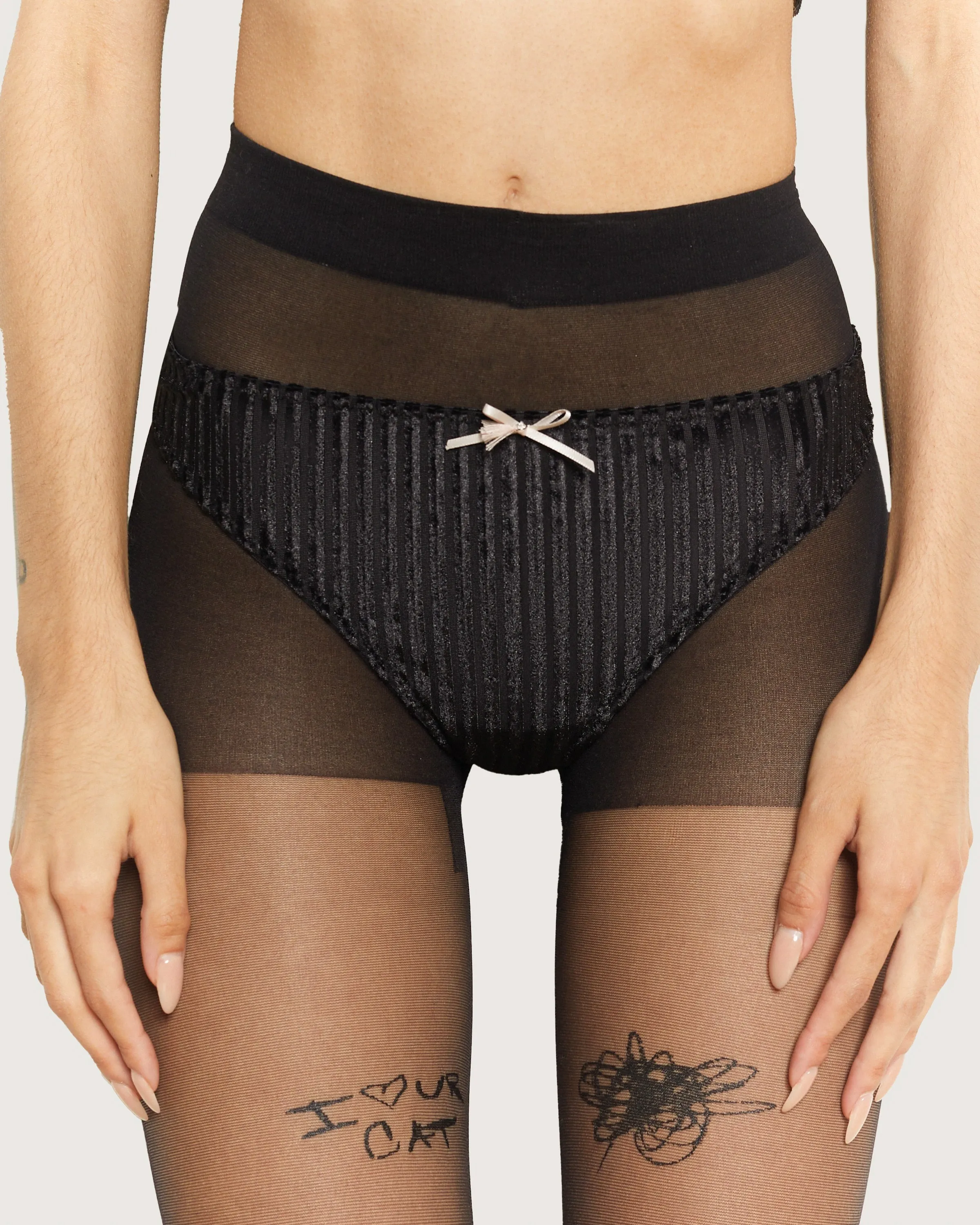 Kitty Girl Velvet Ribbed Set