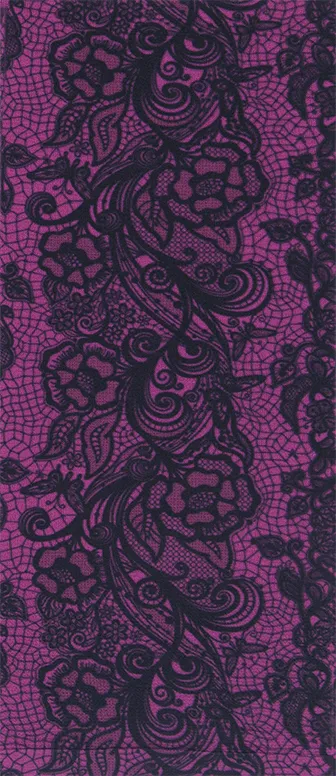 Lace Trellis on Magenta Knee Highs