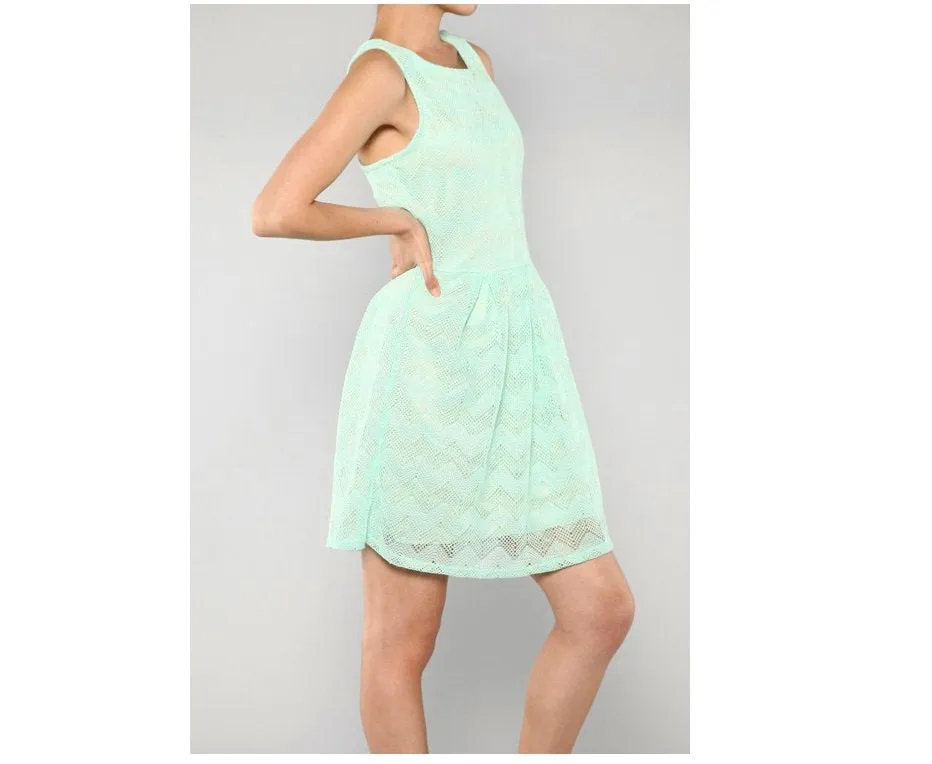 Lacey Mint Cocktail Dress