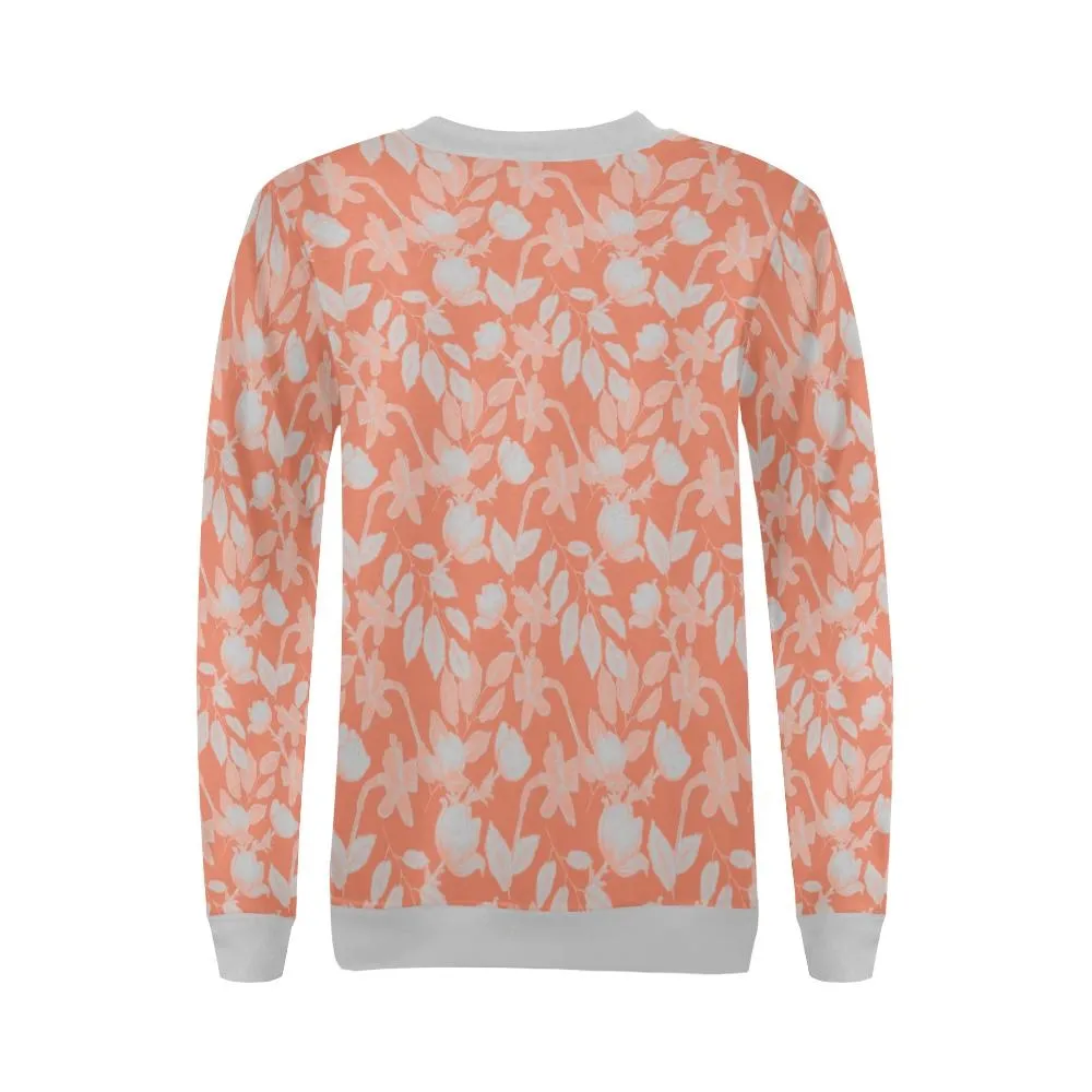 Lacey Red Orange Crewneck Top