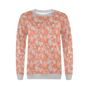Lacey Red Orange Crewneck Top