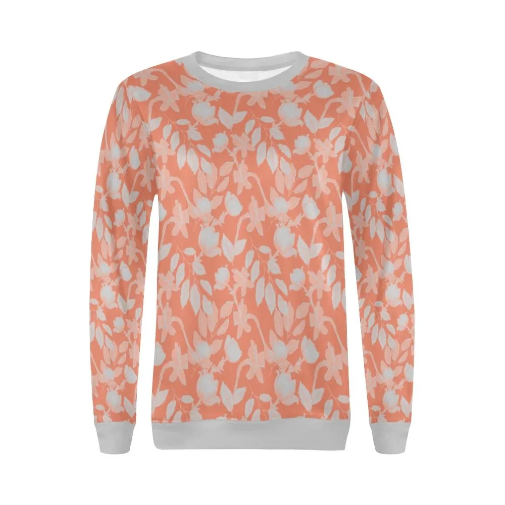 Lacey Red Orange Crewneck Top