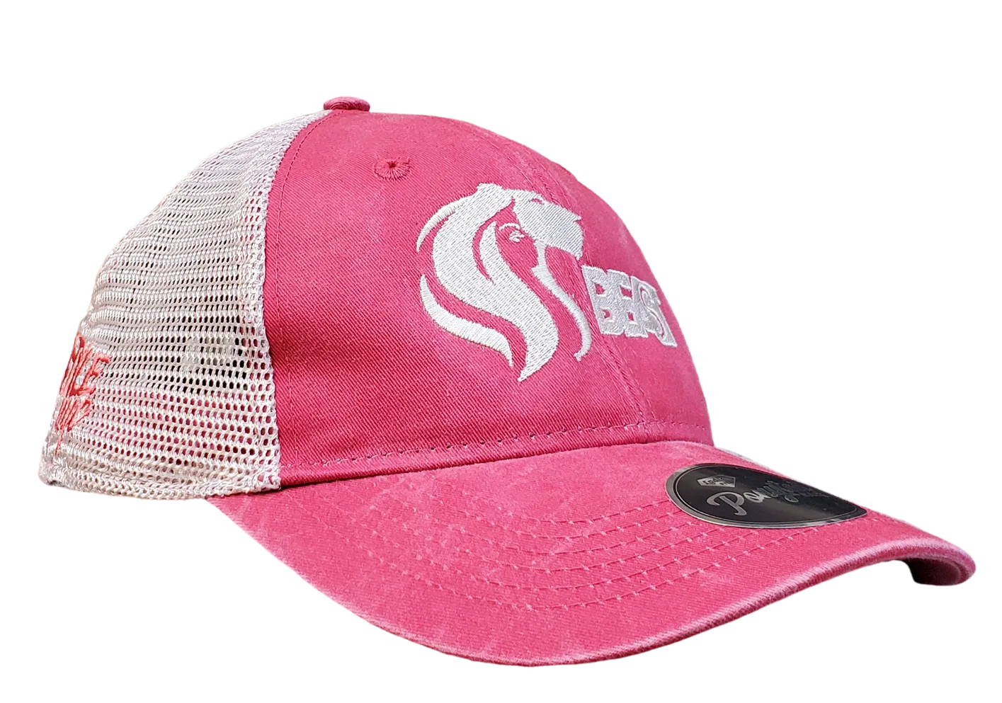Lady Lioness Trucker Mesh Pony Tail Cap (Navy or Raspberry)