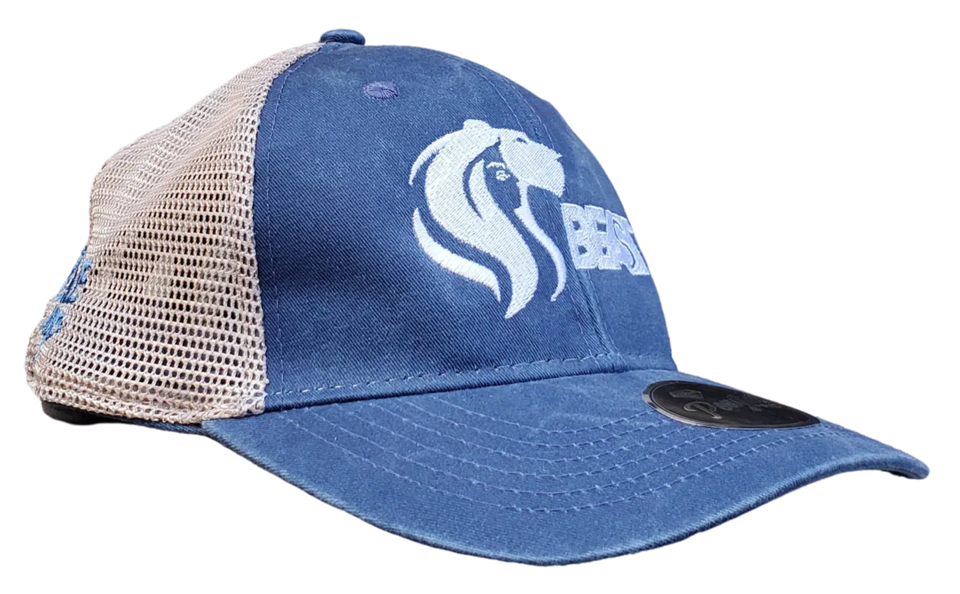 Lady Lioness Trucker Mesh Pony Tail Cap (Navy or Raspberry)