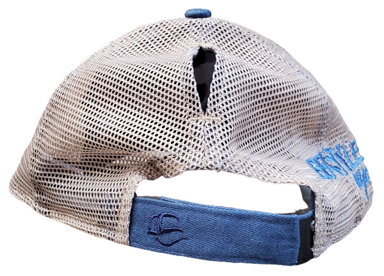 Lady Lioness Trucker Mesh Pony Tail Cap (Navy or Raspberry)