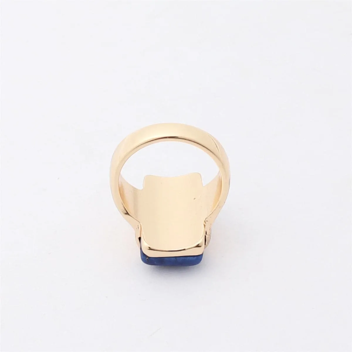 Lapis & 18K Gold-Plated Rectangle Ring