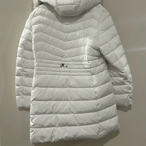 Laundry by Shelli Segal Women's Size XXL White Luxurious Puffer Jacket Fur Hood